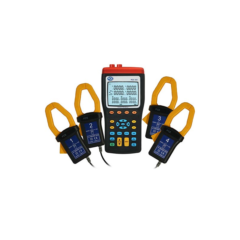 Analyseur de puissance triphasé digital à 3 phases PCE-360 mesure la puissance à 1 ou 3 phases- PCE Instruments