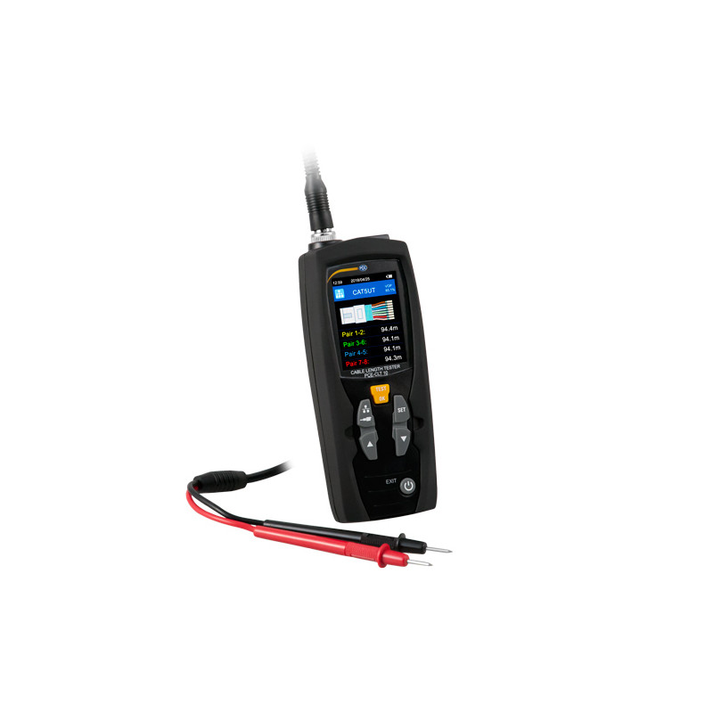 Analyseur LAN PCA-CLT10 multifonctionnel mesure la longueur des câbles - Testeur de câbles - PCE Instruments