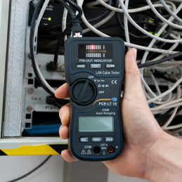 Analyseur LAN avec fonction multimètre PCE-LT 15 - Testeur de câbles - PCE Instruments