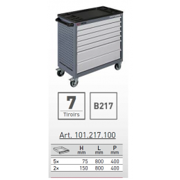 Servante d'atelier BT900 sans outils 80X40 - B217 7 tiroirs - KRAFTWERK