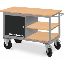 Workshop workbench on casters 1 drawer and 2 shelves - KRAFTWERK