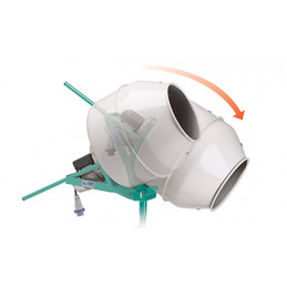 Bétonnière Minibeta Cuve acier monophasé 230V - Malaxage 100 L - Capacité 1/2 sac 35 kg - 63 dB(A) - 55 kg - IMER FRANCE