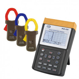 Analyseur de puissance Triphasé à 3 phases et mesureur d'harmoniques à mémoire PCE-830-2 - PCE Instruments
