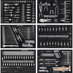 Servante d‘atelier BASIC LINE BT700 - 7 tiroirs avec 304 outils - KRAFTWERK