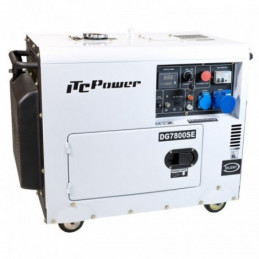 Generator DG7800SE Diesel - 6.5 kW - Single-phase 230V AVR Electric startup - Soundproof 72 dB(A) - ITC POWER