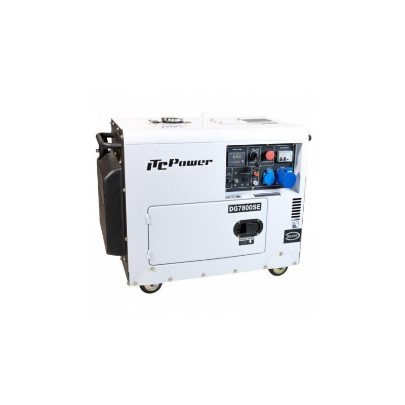 Groupe électrogène DG7800SE Diesel - 6.5 kW - Monophasé 230V AVR Démarrage électrique - Insonorisé 72 dB(A) - ITC POWER