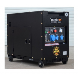 Groupe électrogène KD8000SE CAMO Diesel - 6.5 kW - 6 kVA - Monophasé 230V - AVR - Démarrage électrique - 72 dB(A) - KOMPAK
