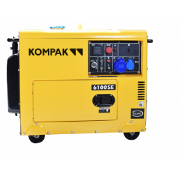 Groupe électrogène NT-6100SE Diesel - 5.5 kW -  Monophasé 230V AVR Démarrage électrique - Insonorisé 72 dB(A) - KOMPAK