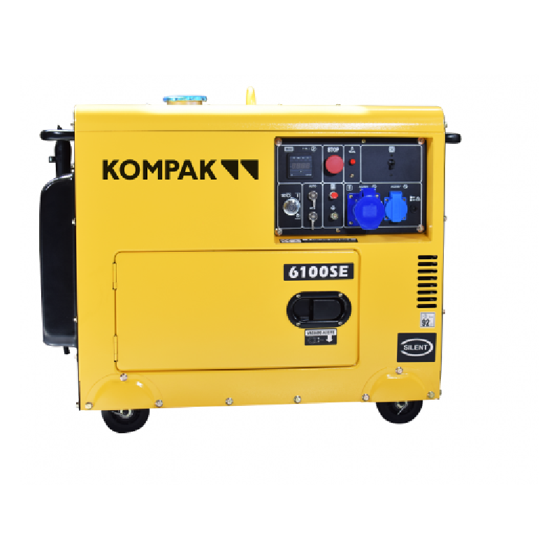 Groupe électrogène NT-6100SE Diesel - 5.5 kW - Monophasé 230V AVR Démarrage  électrique - Insonorisé 72 dB(A) - KOMPAK