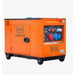 Groupe électrogène BXGND7900E diesel - 7.9 kW - 230V/400V - Insonorisé - Démarrage électrique/manuel - 56 dB(A) - BLACK & DECKER