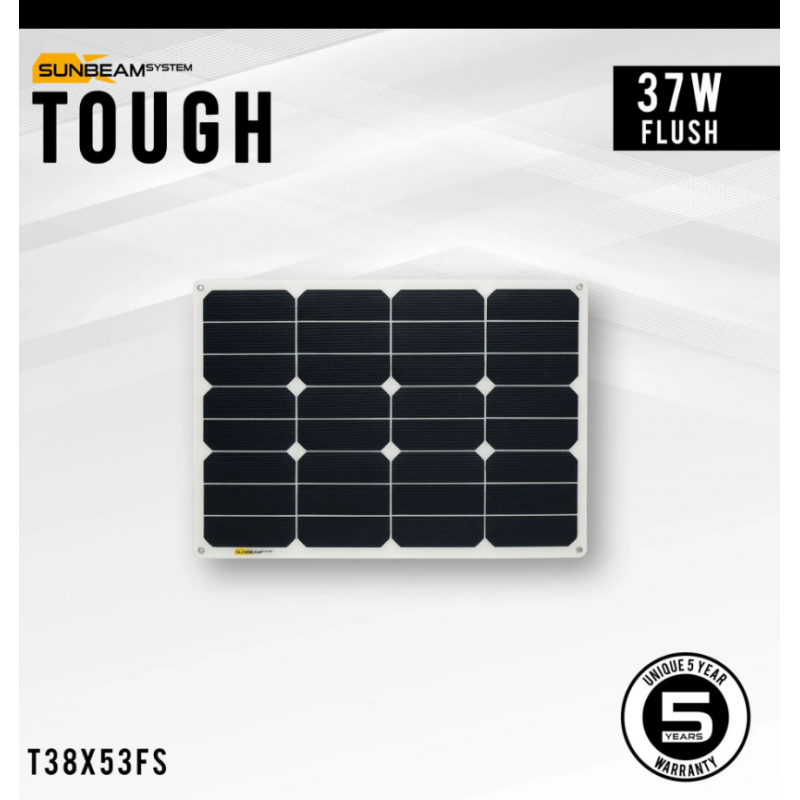 Panneau solaire SUNBEAM System  TOUGH 37W Flush - Série Robuste