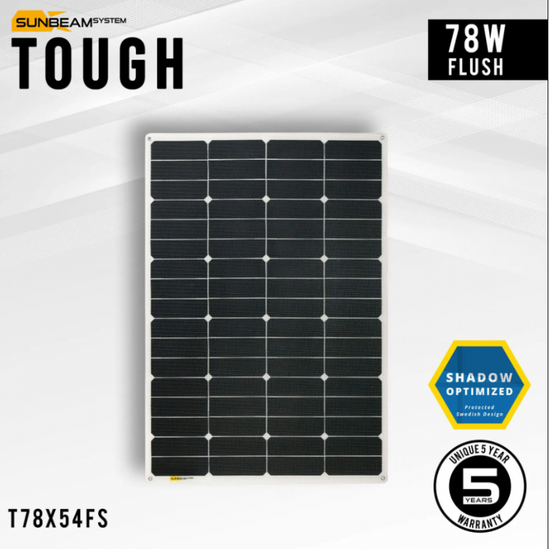 Panneau solaire SUNBEAM System  TOUGH 78 W Flush - Série Robuste