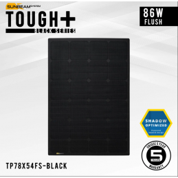 Panneau solaire SUNBEAM System  TOUGH 86W Flush - 77.8 x 54 cm - Série Tough+ Black