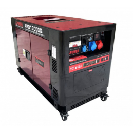 Groupe électrogène PD13000Q Silencieux Diesel - AVR - 230V 11kVA - 400V 13 kVA - Démarrage électrique - 77 dB(A) - A-iPower