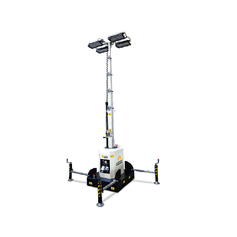 TAU-L-4X320 fixed lighting tower - 4 320W LED, 3500 m2, H 9.5m, manual lifting - SMGW