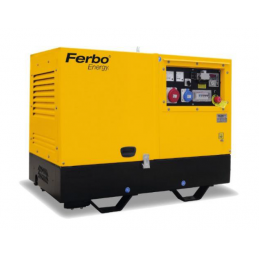 Groupe électrogène insonorisé FERBO FE12000-ST-KW-AVR - Diesel - Triphasé 400V 11.7 kVA 75 dB(A) - Démarrage électrique - SMGW