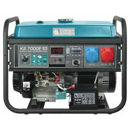 Generator KS7000E-1/3 - Gasoline - 5.5 kW - 230V/400V - AVR - Electric/manual start - Könner & Söhnen