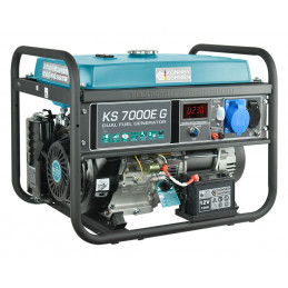Generator KS7000E-G - Gasoline and LPG Gas - 5.5 kW Single-phase 230V - AVR - Electric/manual start - Könner & Söhnen