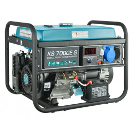 Groupe électrogène KS7000E-G - Essence et Gaz - 5.5 kW Monophasé 230V - AVR  - Démarrage électrique/manuel - Könner & Söhnen