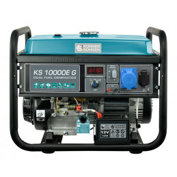 Generator KS10000E-G - Gasoline and Gas - 8 kW Single-phase 230V - AVR - Electric/manual start - Könner & Söhnen
