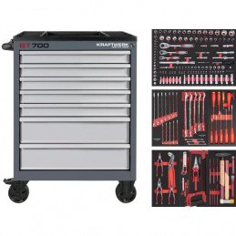 BT700 workshop trolley 7 drawers with 189 tools - KRAFTWERK