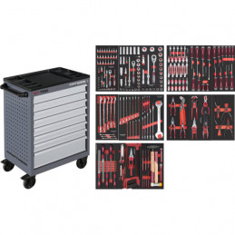 BT700 workshop trolley 8 drawers with 236 tools - KRAFTWERK