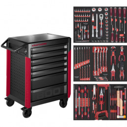 PT800 workshop trolley 7 drawers with 143 tools - KRAFTWERK