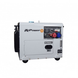 Generator DG8000SE-T Fuel - 8 kVA - 400V / 230V AVR Electric start - Soundproof 73 dB(A) - ITC POWER