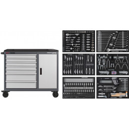 Servante d'atelier BT1100 7 tiroirs avec 300 outils - KRAFTWERK