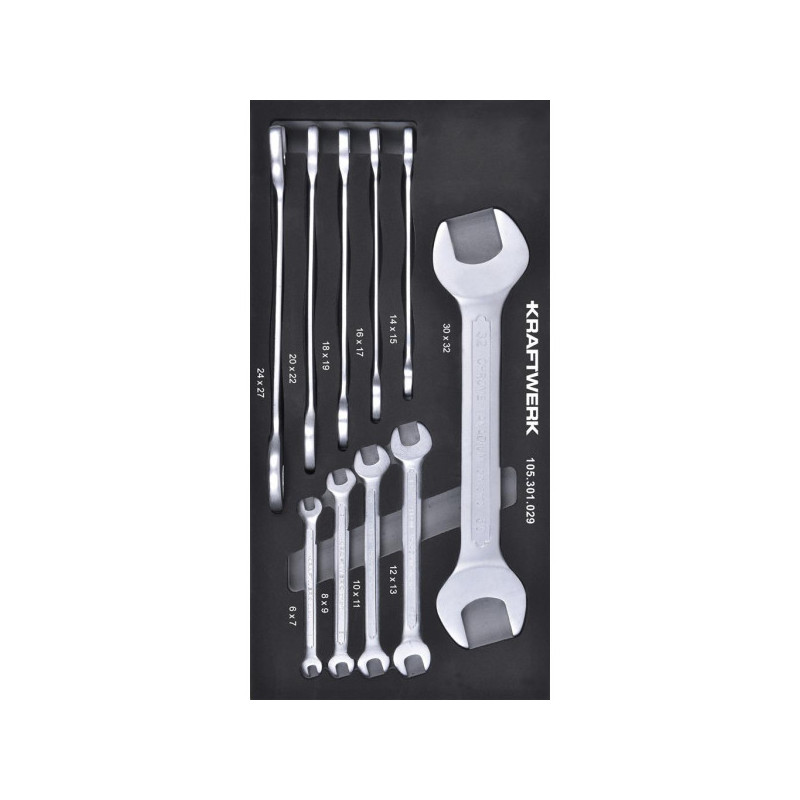 Set inlay fork keys 20x40 with 10 tools - KRAFTWERK