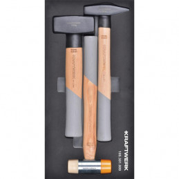 Set of inlay hammers 20x40 with 3 tools - KRAFTWERK