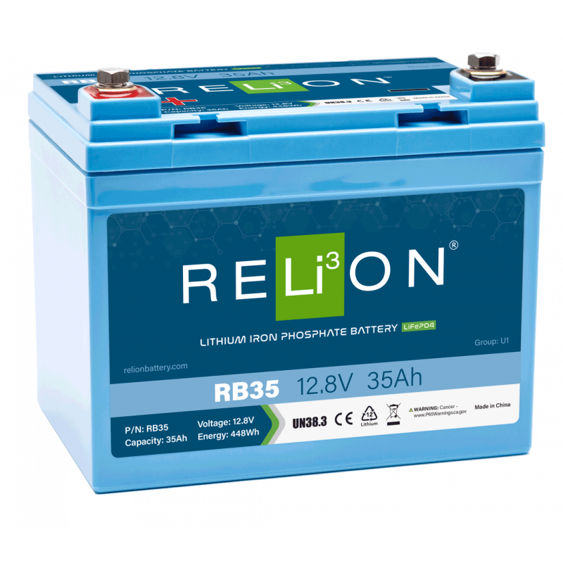 Batterie Lithium 12.8 V - 35 Ah - 3SC - LiFePO4 - RELiON