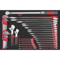 PRO LINE EVA3 insert with 44 tools, combination wrenches, torque wrenches - 60x40 cm - KRAFTWERK