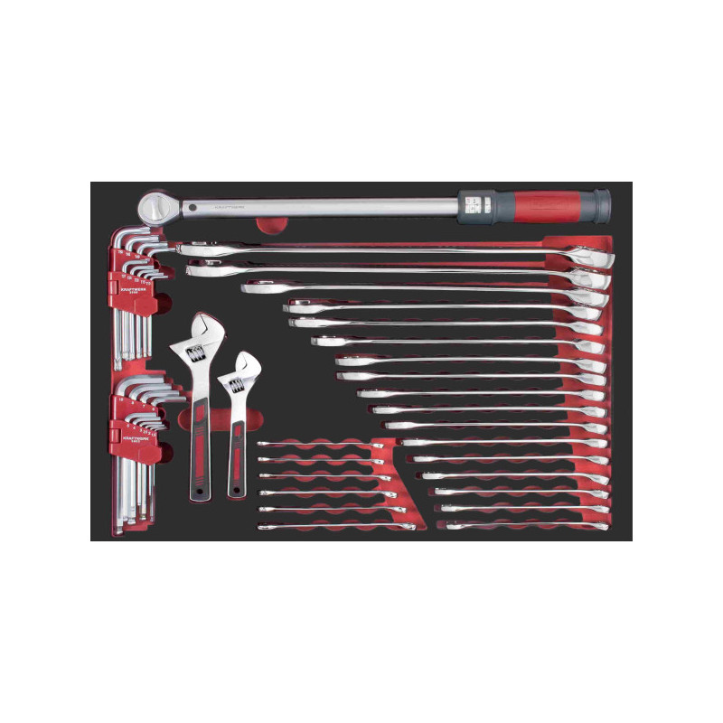 PRO LINE EVA3 insert with 44 tools, combination wrenches, torque wrenches - 60x40 cm - KRAFTWERK