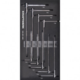 Set tX keys with L handle 20x40 cm with 9 tools - KRAFTWERK