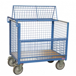 Mesh container trolley with roof 1000 x 700 mm - CU 500 kg - FIMM