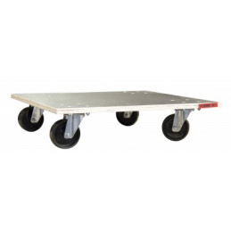 Glissnot wooden rolling tray, 600 x 400 mm, NY wheels, CU 350 kg - FIMM