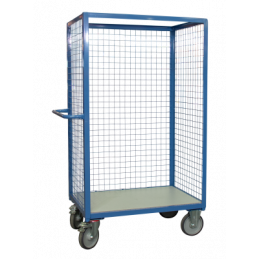 Chariot grillagé 3 côtés, 1200 x 800 mm, CU 500 kg - FIMM