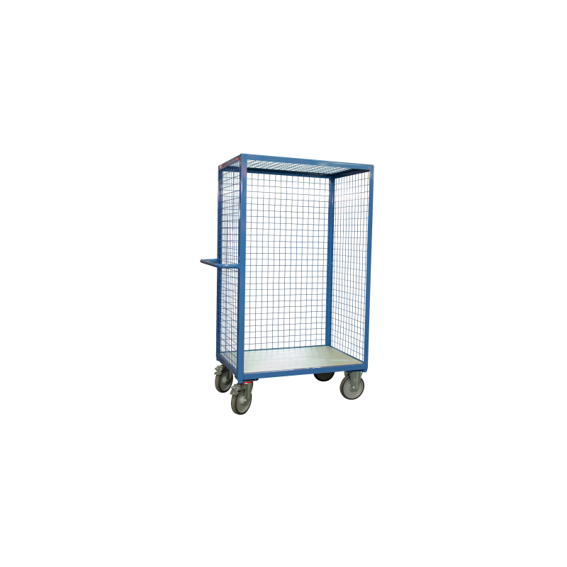 Grilled trolley 3 sides, with roof, 1200 x 800 mm, CU 500 kg - FIMM