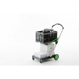 Clax folding trolley equipped with folding crate - CU 60 kg - FIMM