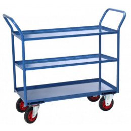 3 plate trolley with edge, 935 x 435 mm, CU 400 kg - FIMM