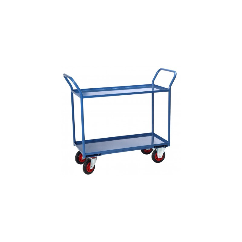 2 plate trolley with edge, 935 x 435 mm, CU 400 kg - FIMM