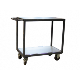 Trolley with 2 wooden trays, 850 x 500 mm, CU 200 kg - FIMM