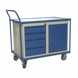 Service cart 1 door block and 1 drawer block, CU 250 kg - FIMM