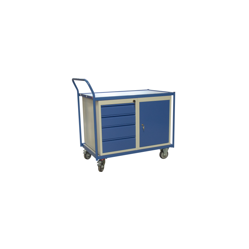 Service cart 1 door block and 1 drawer block, CU 250 kg - FIMM