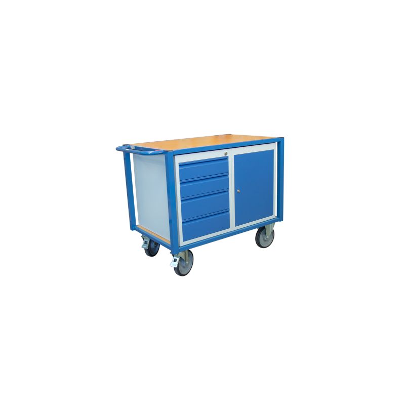 Service cart 1 door block and 1 drawer block, CU 500 kg - FIMM