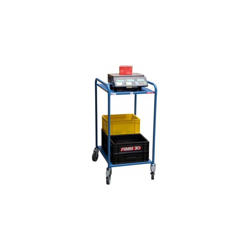 Chariot de service, 2 plateaux, 635 x 470 mm, CU 250 kg - FIMM