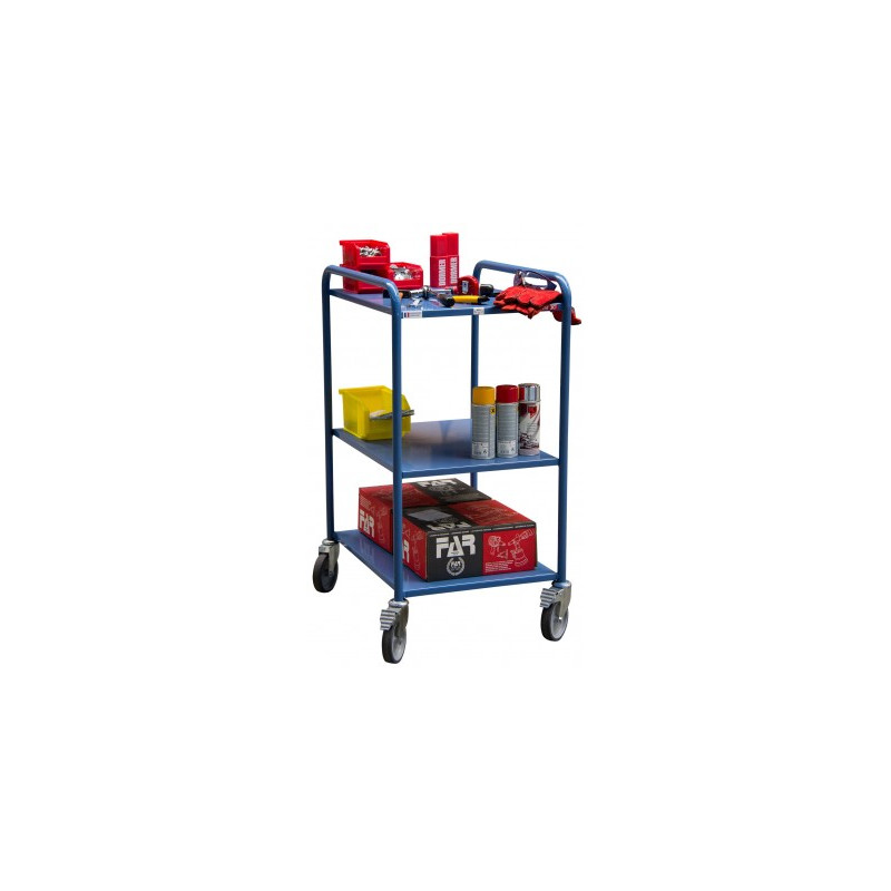 Service trolley, 3 trays, 635 x 470 mm, CU 250 kg - FIMM