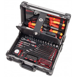 Professional Valise in ALU with VDE tools insulated PRO LINE, 123 parts - KRAFTWERK
