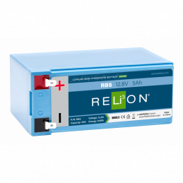 Batterie Lithium 12.8 V - 5Ah - F2 Terminal - LiFePO4 - RELiON